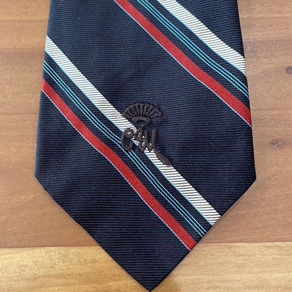 Red white and blue striped tie Countess Mara